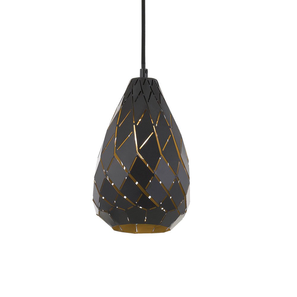 Buy Pendant Lights Australia Simon 1 Light Pendant 150mm Gun Metal & Black - SIMON PE15-GM