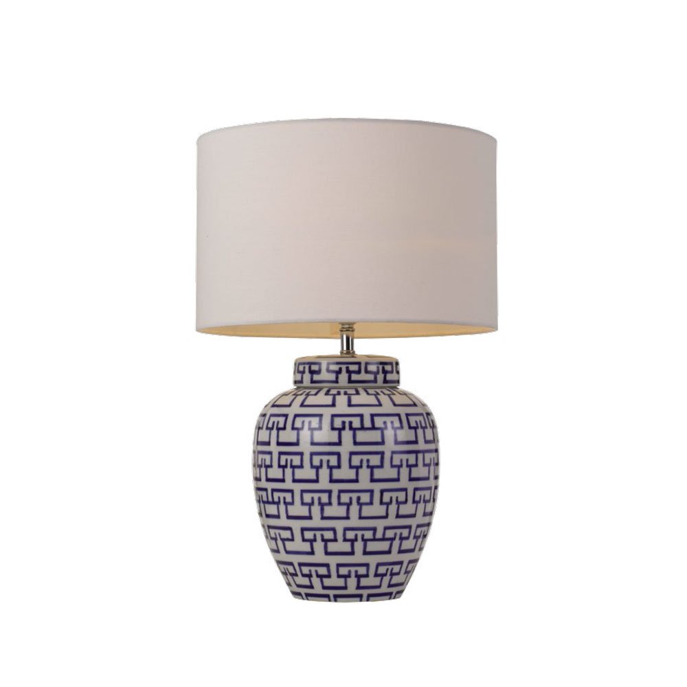 Buy Table Lamps Australia Ting 1 Light Table Lamp White, Blue & White - TING TL-WH