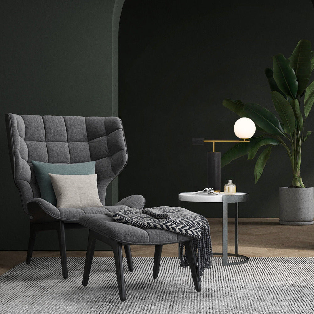 Buy Table Lamps Australia Justina 1 Light Table Lamp Black & Opal Matt - JUSTINA TL-BKOM