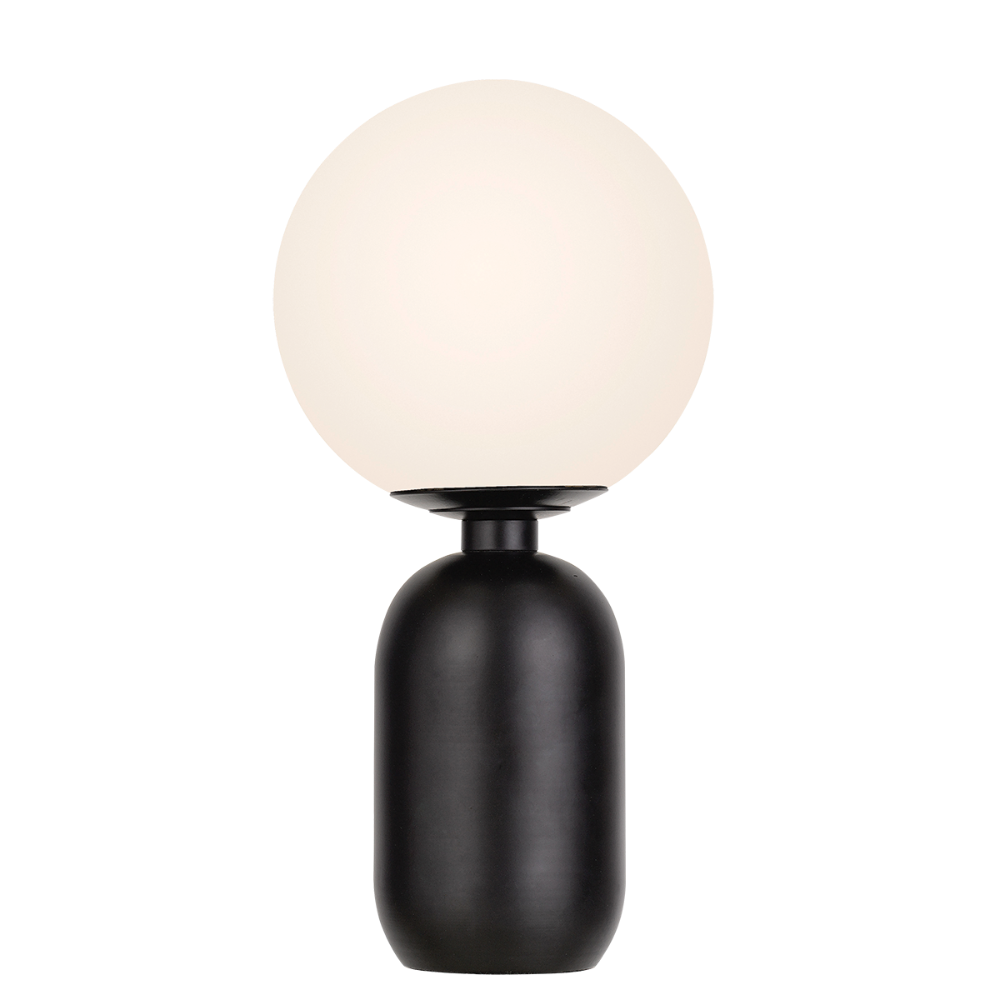 Buy Pendant Lights Australia Kade 1 Light Pendant 300mm Black & Opal KADE TL-BK+OP