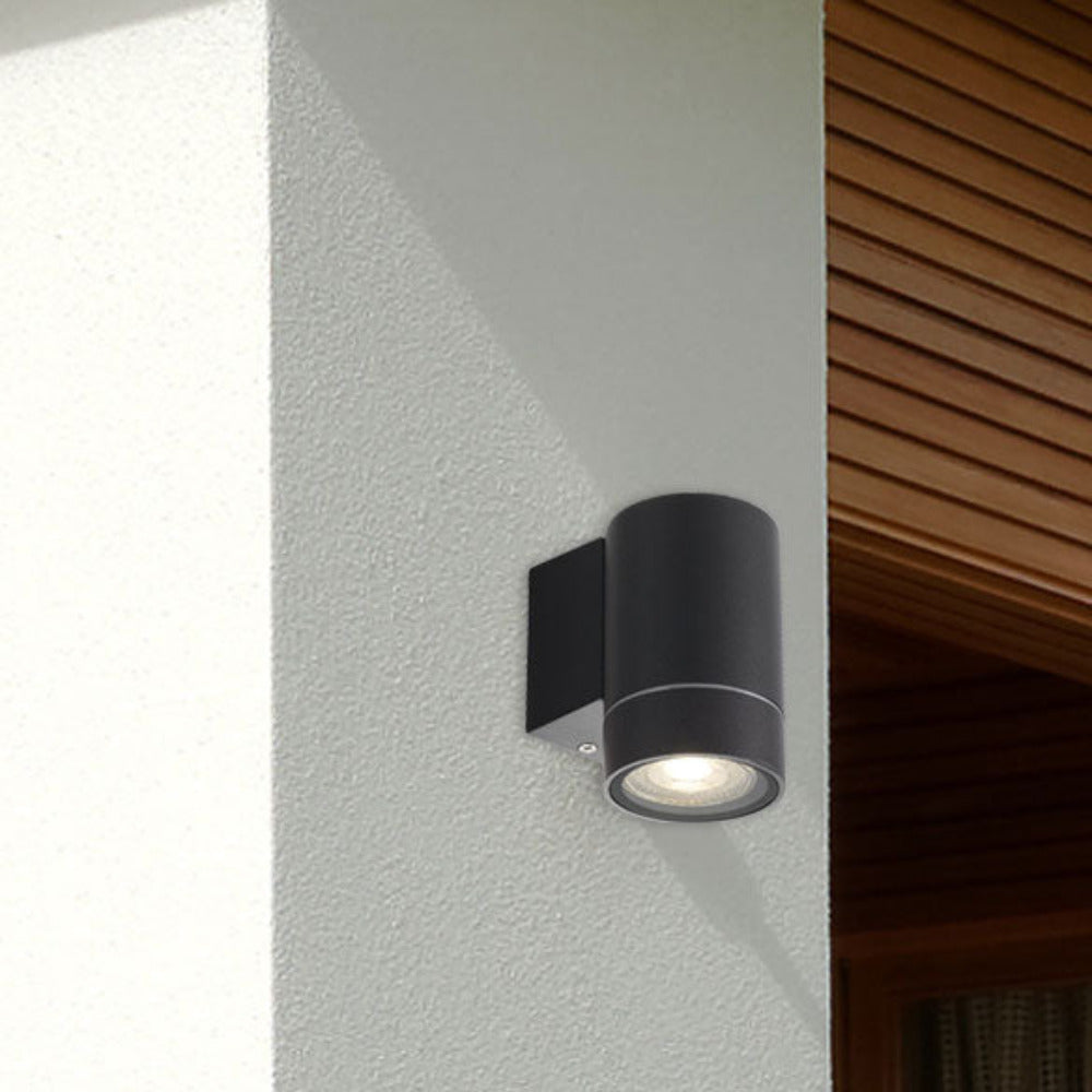 Buy Exterior Wall Lights Australia Kman 1 Light Wall Light 6W IP54 Black - KMAN EX1-BK