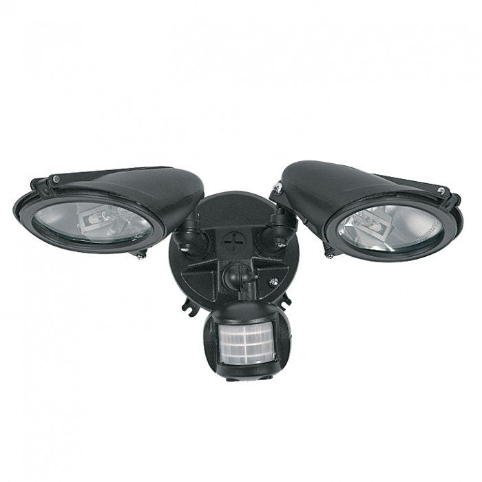 Flood 2 lights With Sensor 100W  Black - KS200-BL