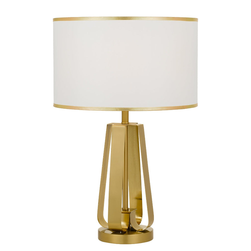 Buy Table Lamps Australia Laila 1 Light Table Lamp Antique Gold & Ivory - LAILA TL-AGIV
