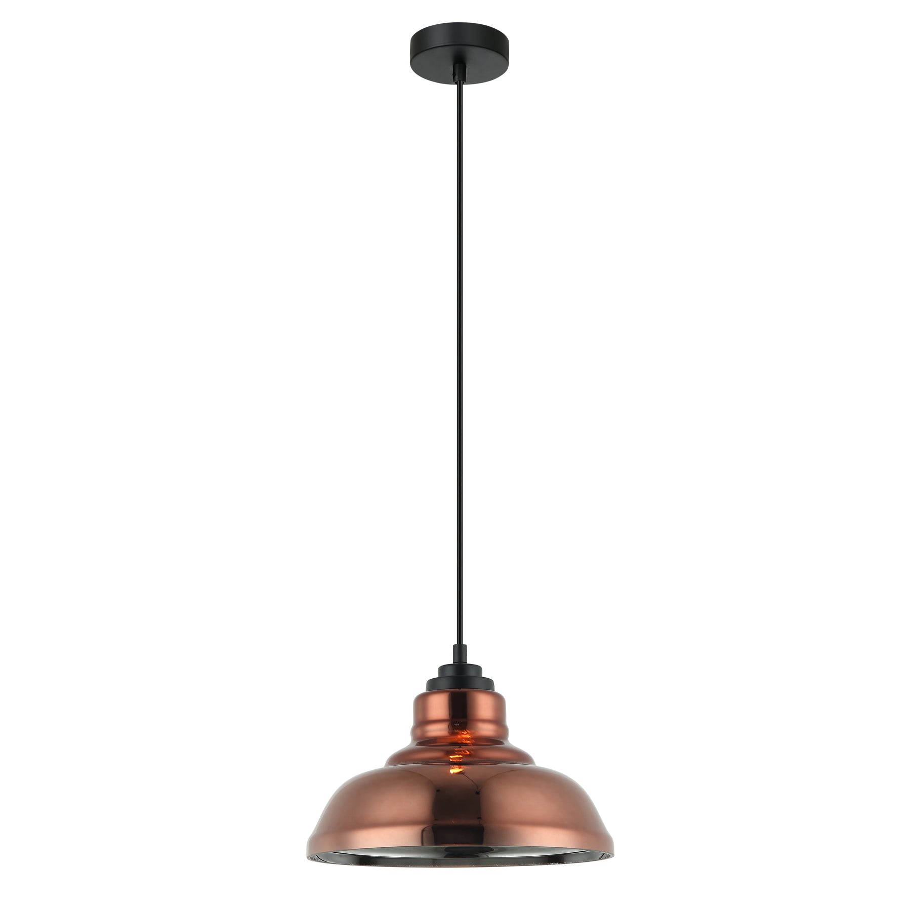Buy Pendant Lights Australia LAMINA 1 Light Pendant Dome Shape Copper Coloured Glass - LAMINA4