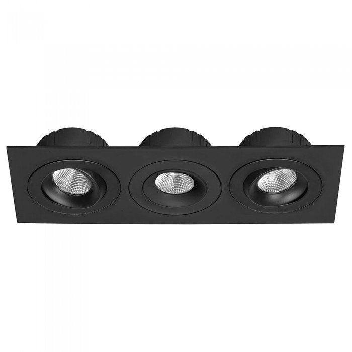 Downlight Frame 3 lights Black - LDL-PLATE3-BL