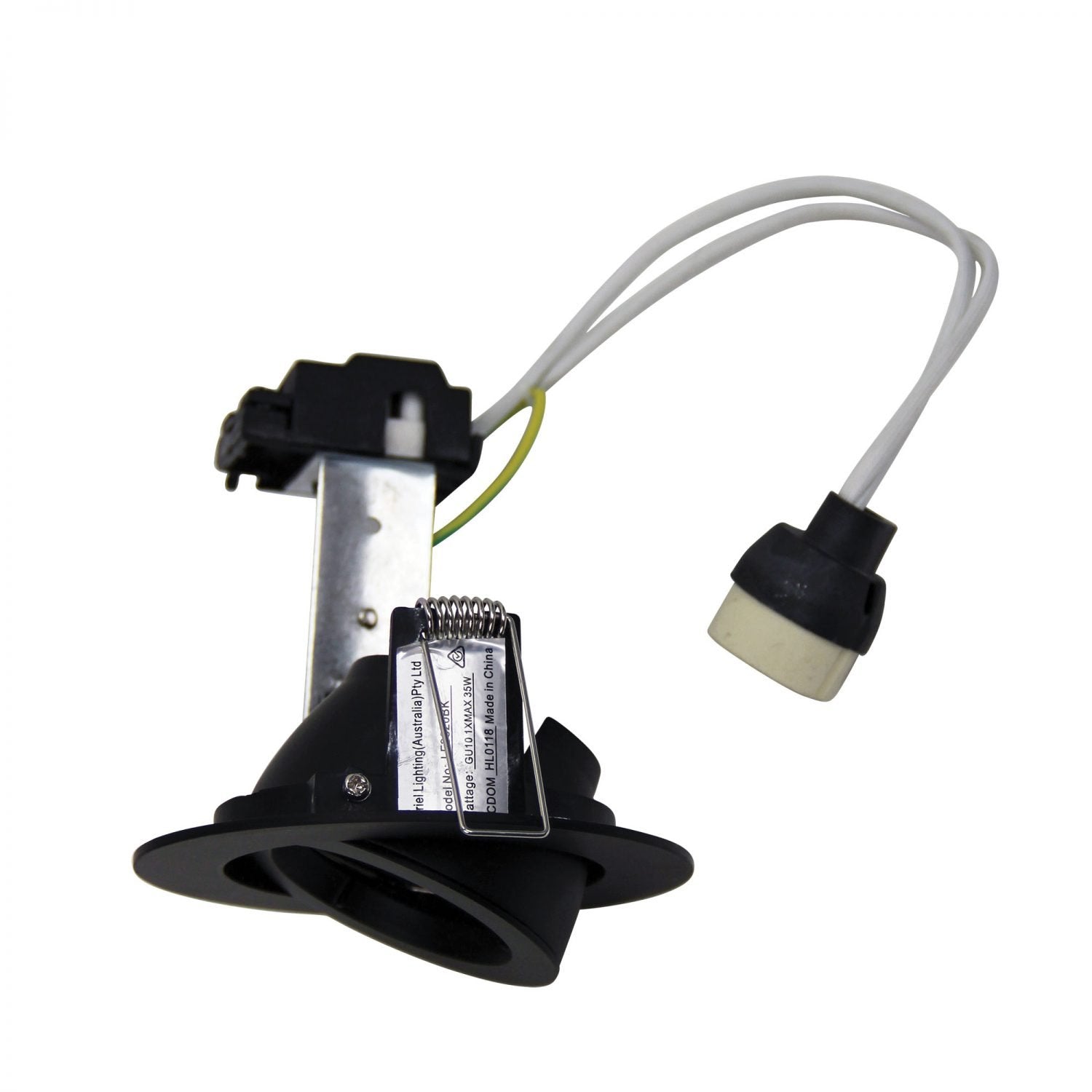 Buy Recessed Downlights Australia Trim Only Chip Adjustable Satin Black - LF3820BK