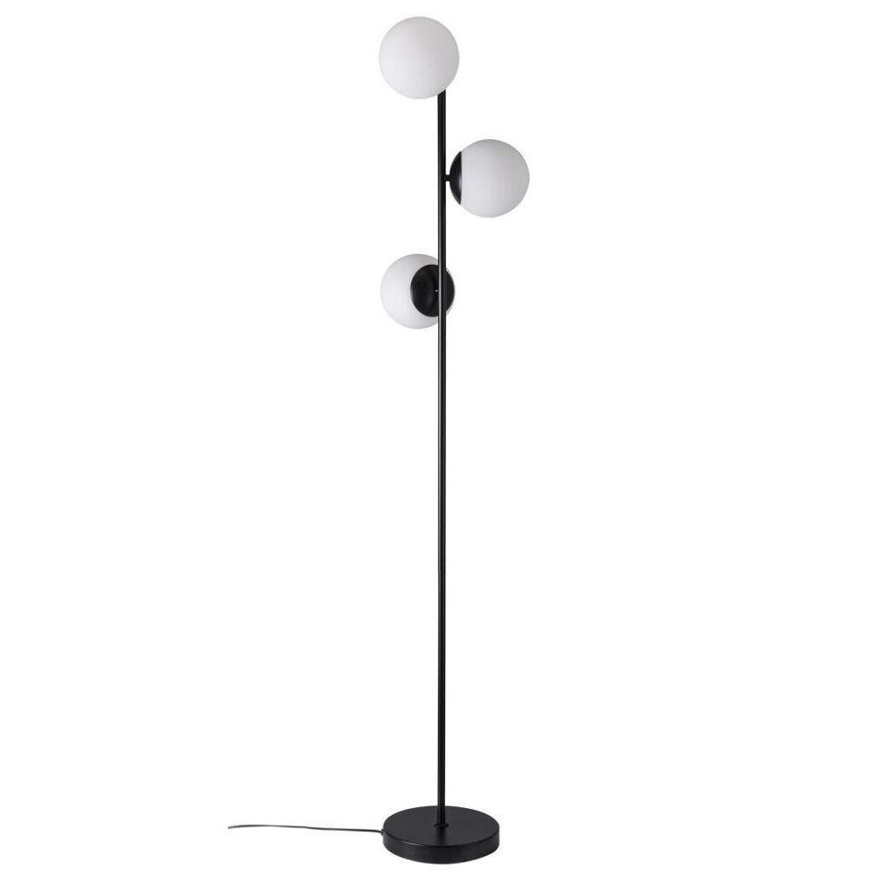 Buy Floor Lamps Australia Lilly 3 Light Floor Lamp Black Metal, Opal Glass - 48613003