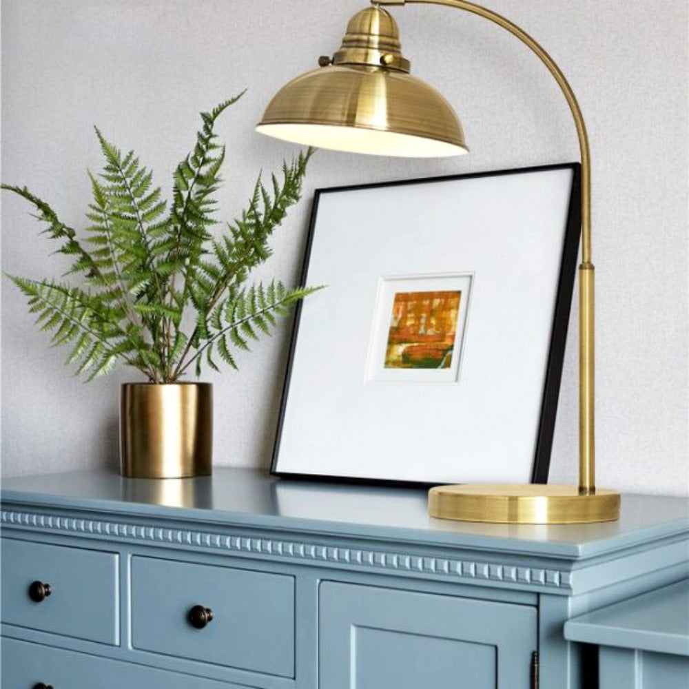 Buy Table Lamps Australia Manor Table Lamp Weathered Brass - LL-14-0039WB