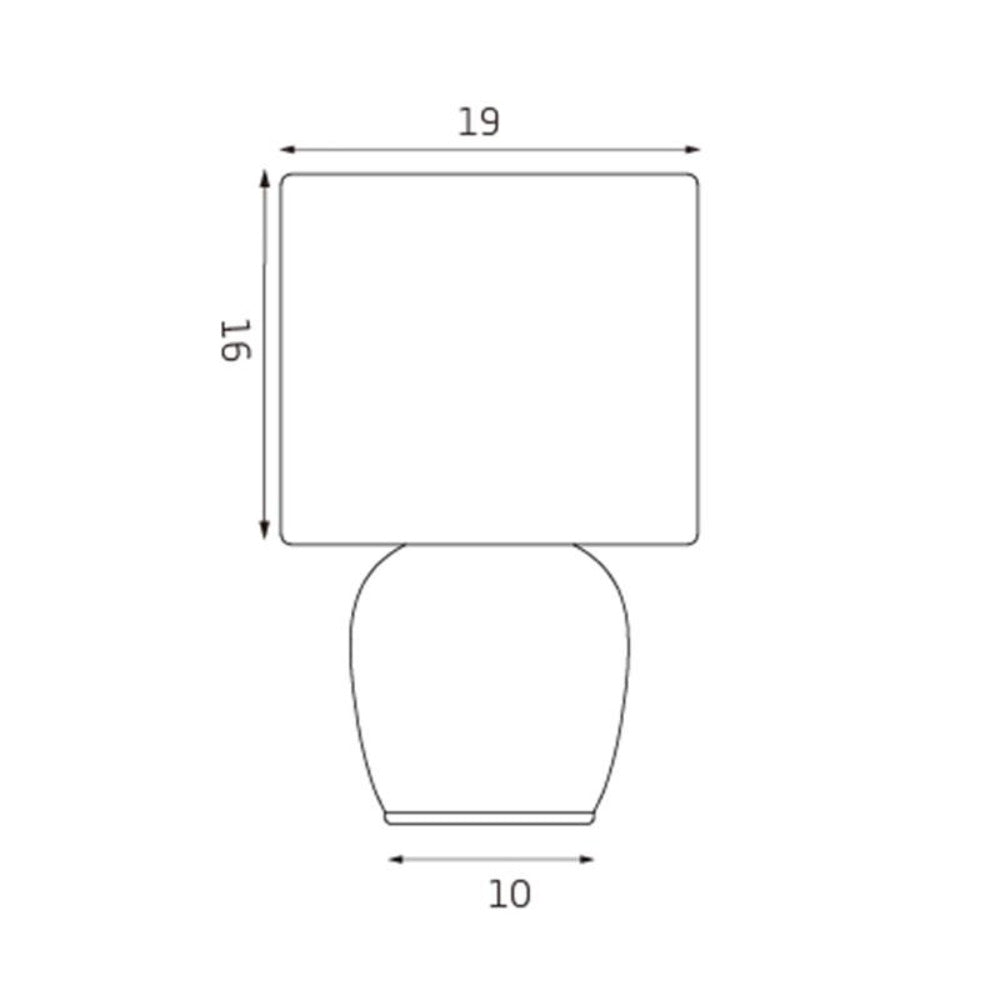 Buy Table Lamps Australia Corin Touch Table Lamp in Chrome/White Shade - LL-14-0057W
