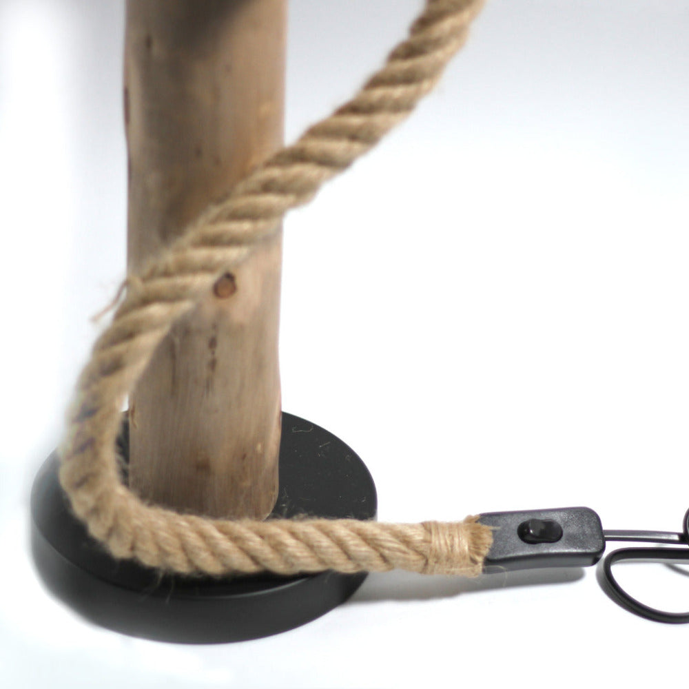 Buy Table Lamps Australia Lea 1 Light Table Lamp Black & Natural - LL-27-0188