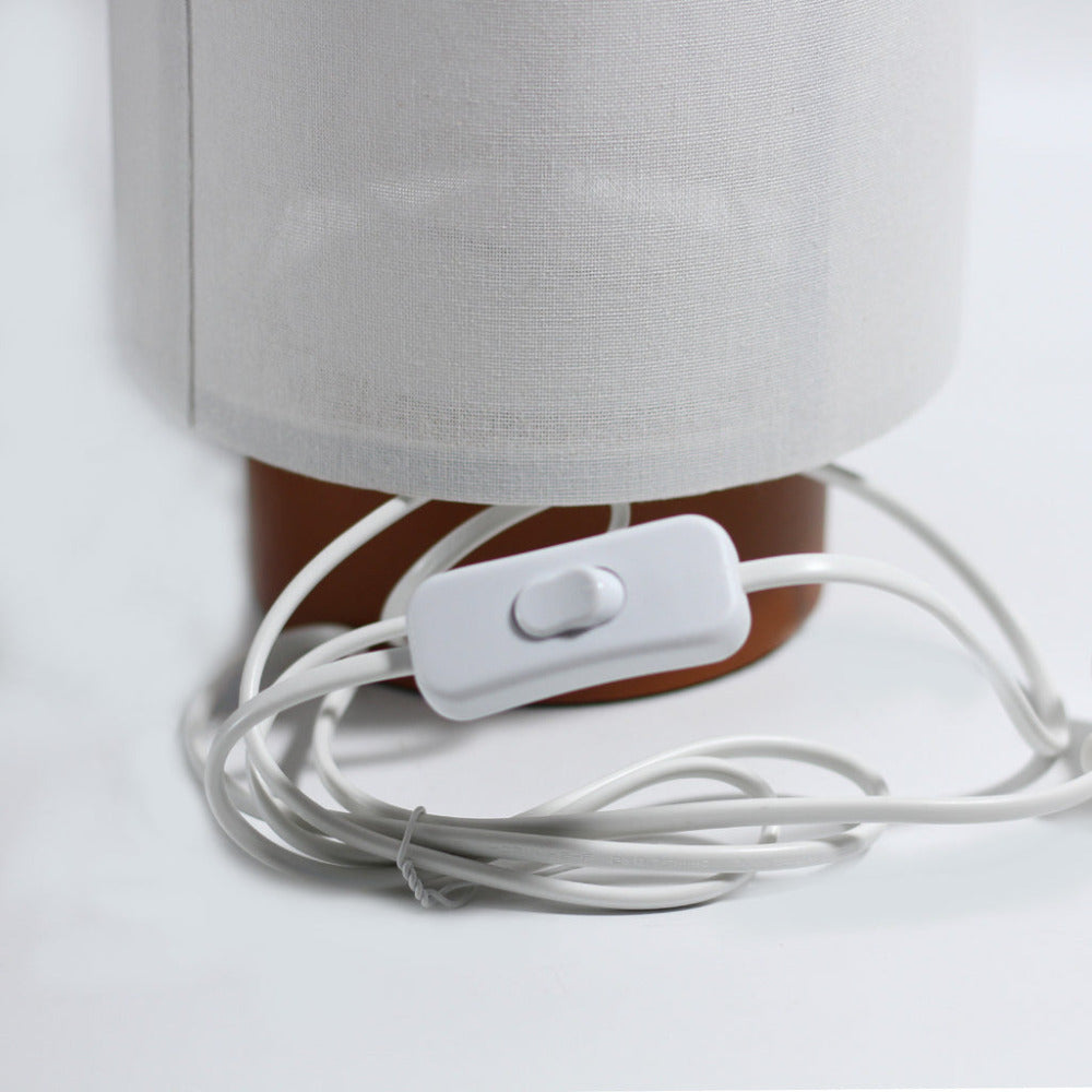 Buy Table Lamps Australia Ailsa 1 Light Linen Table Lamp White - LL-27-0203