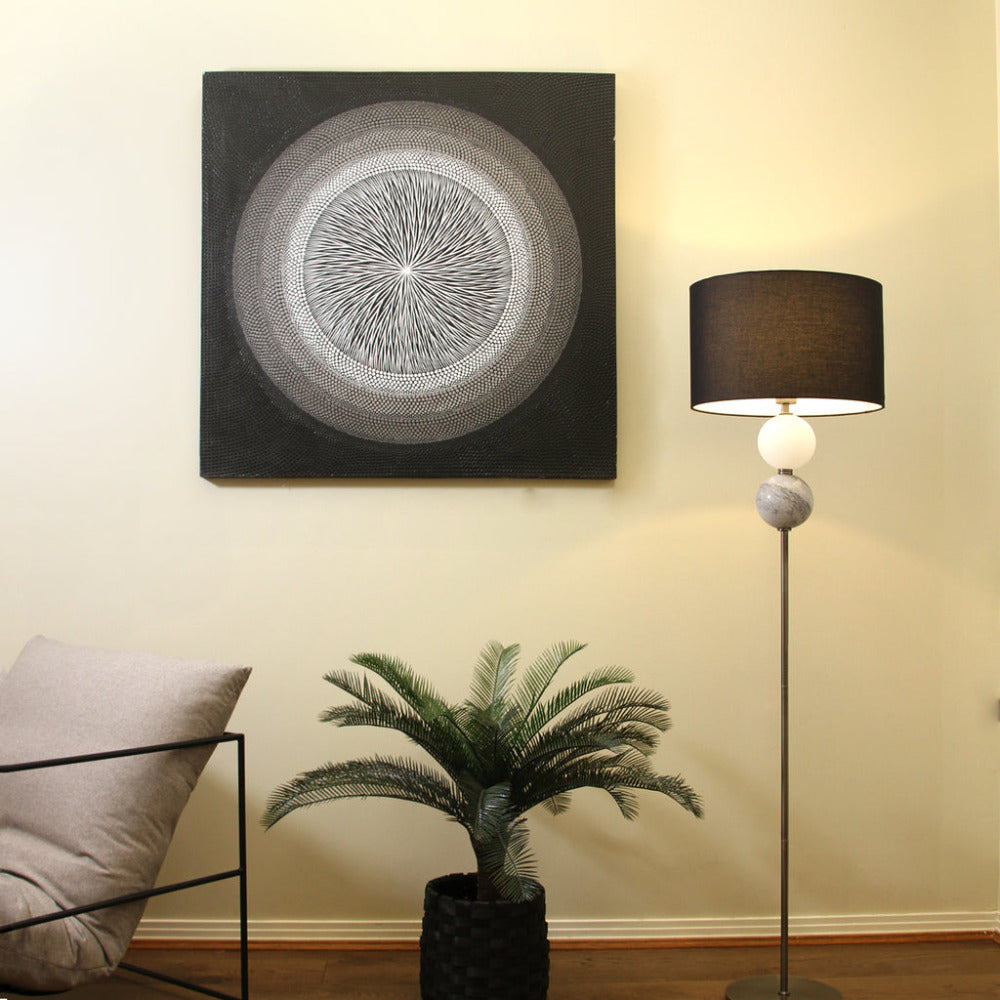 Buy Floor Lamps Australia Murano 1 Light Floor Lamp Pewter - LL-27-0206PT