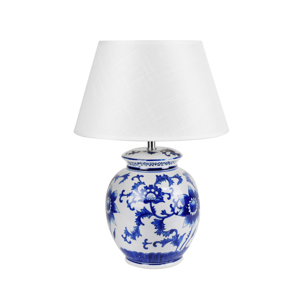 Buy Table Lamps Australia Anthea 1 Light Table Lamp White & Blue - LL-27-0211