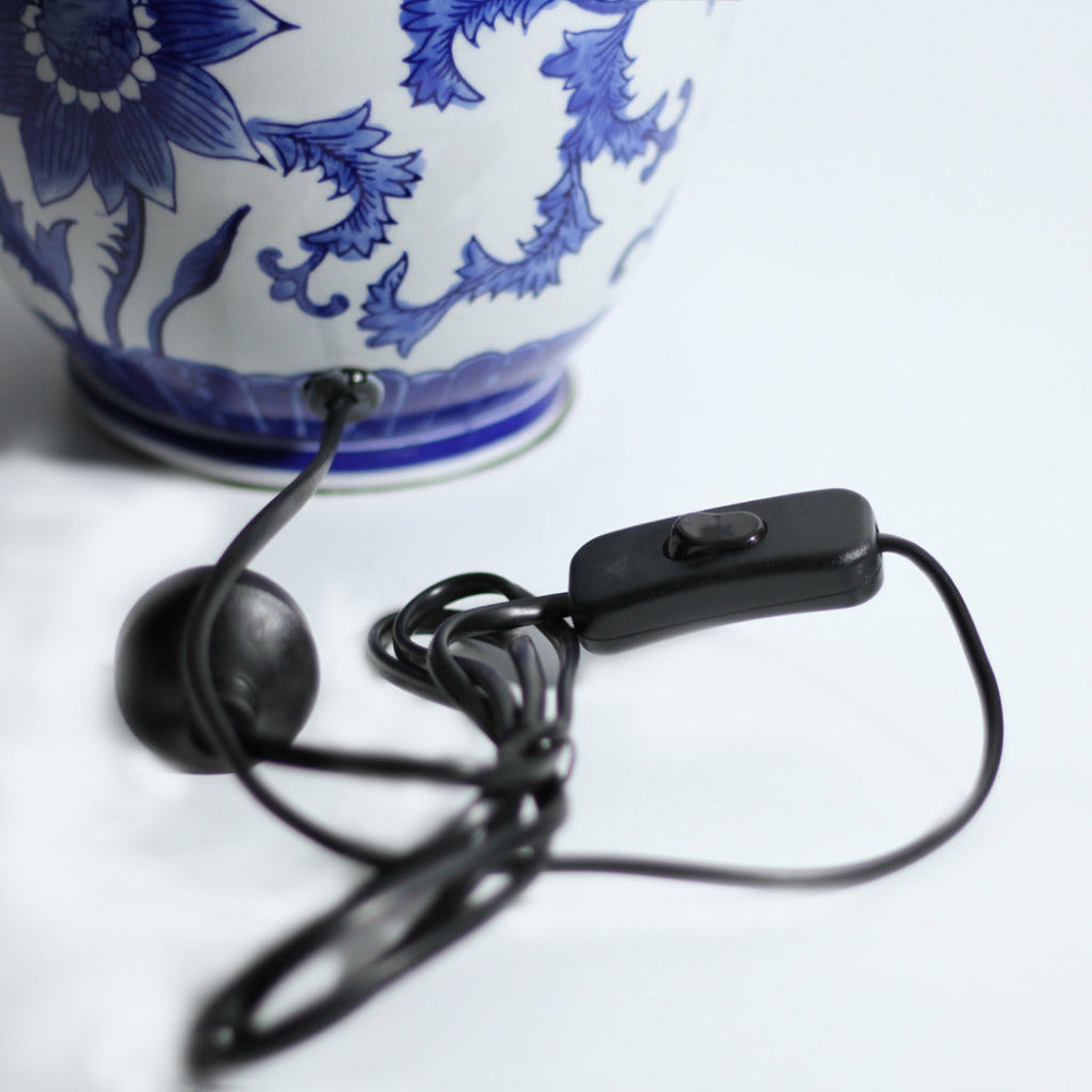 Buy Table Lamps Australia Anthea 1 Light Table Lamp White & Blue - LL-27-0211