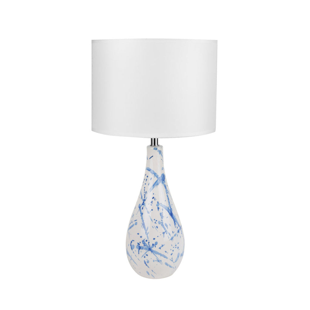 Buy Table Lamps Australia Ashleigh 1 Light Table Lamp White & Blue - LL-27-0212