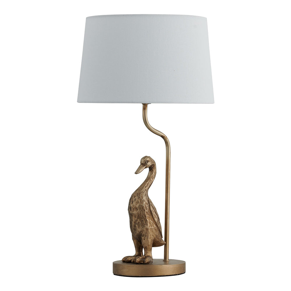 Buy Table Lamps Australia Duck Table Lamp Pewter Iron / Creem Fabric - LL-27-0226