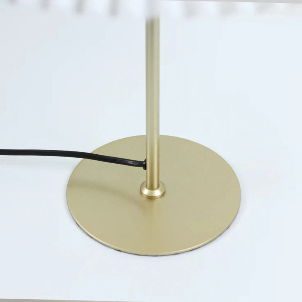 Buy Table Lamps Australia Peck Pleated Table Lamp White Metal - LL-27-0255