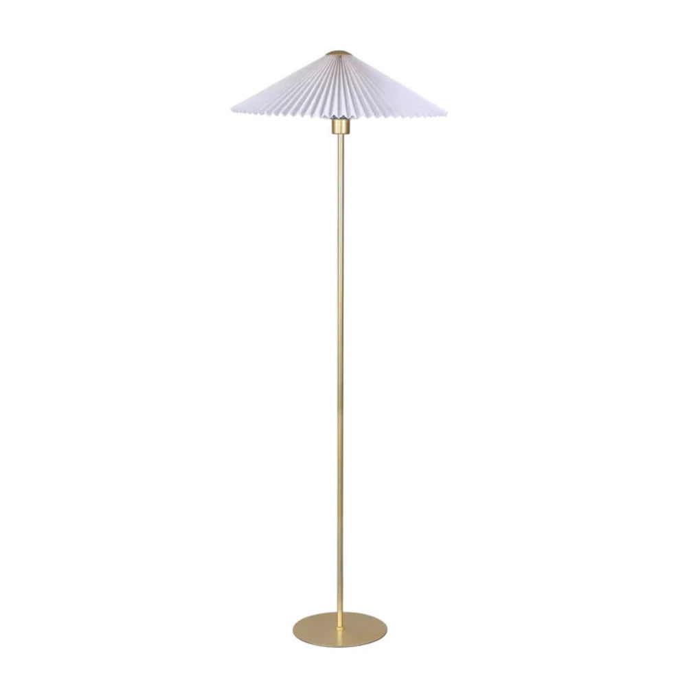 Buy Floor Lamps Australia Peck Pleated Floor Lamp White Metal - LL-27-0256