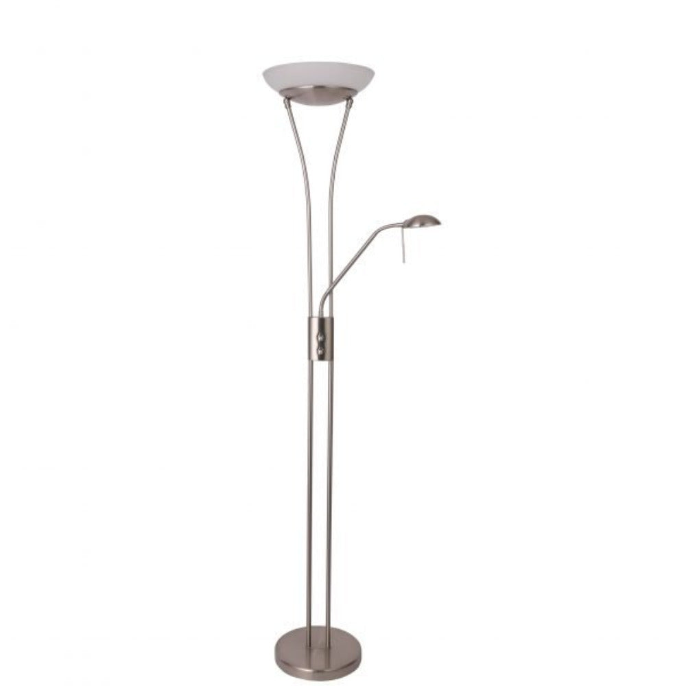 Reed LED Mother & Child Floor Lamp - Satin Chrome - LL-LED-01SC