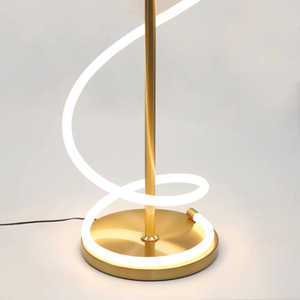 Buy Floor Lamps Australia Lyona LED Floor Lamp Gold Metal 3000K - LL-LED-22G