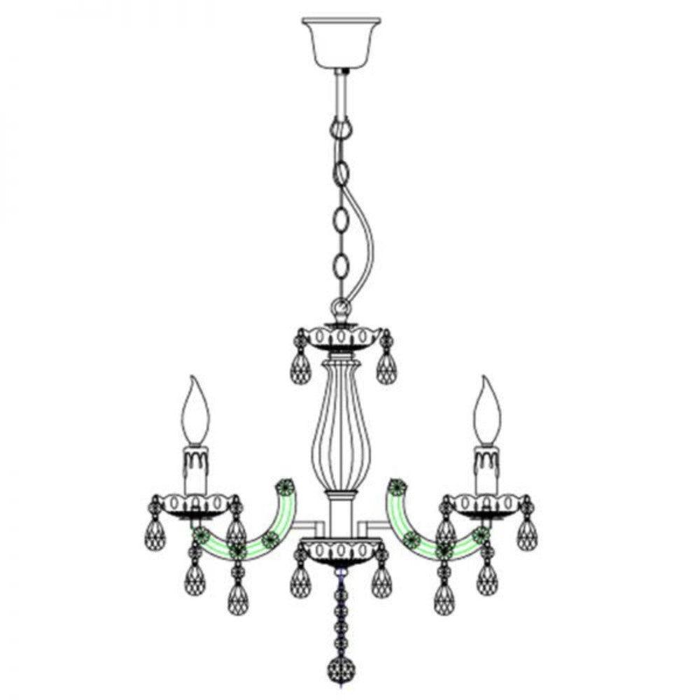 Buy Chandeliers Australia La Spezia 5-Light Acrylic Chandelier Light in Clear - LL002CH005C