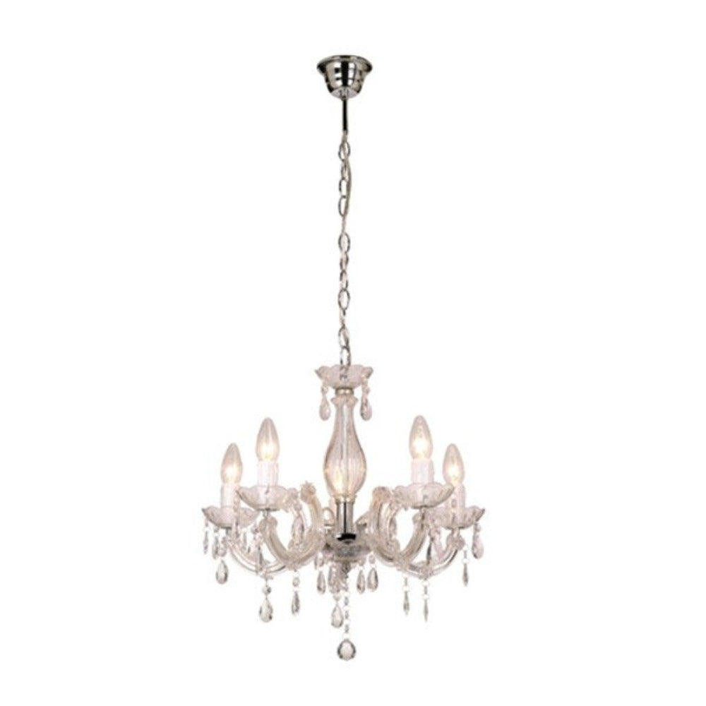 La Spezia 5-Light Acrylic Chandelier Light in Clear - LL002CH005C