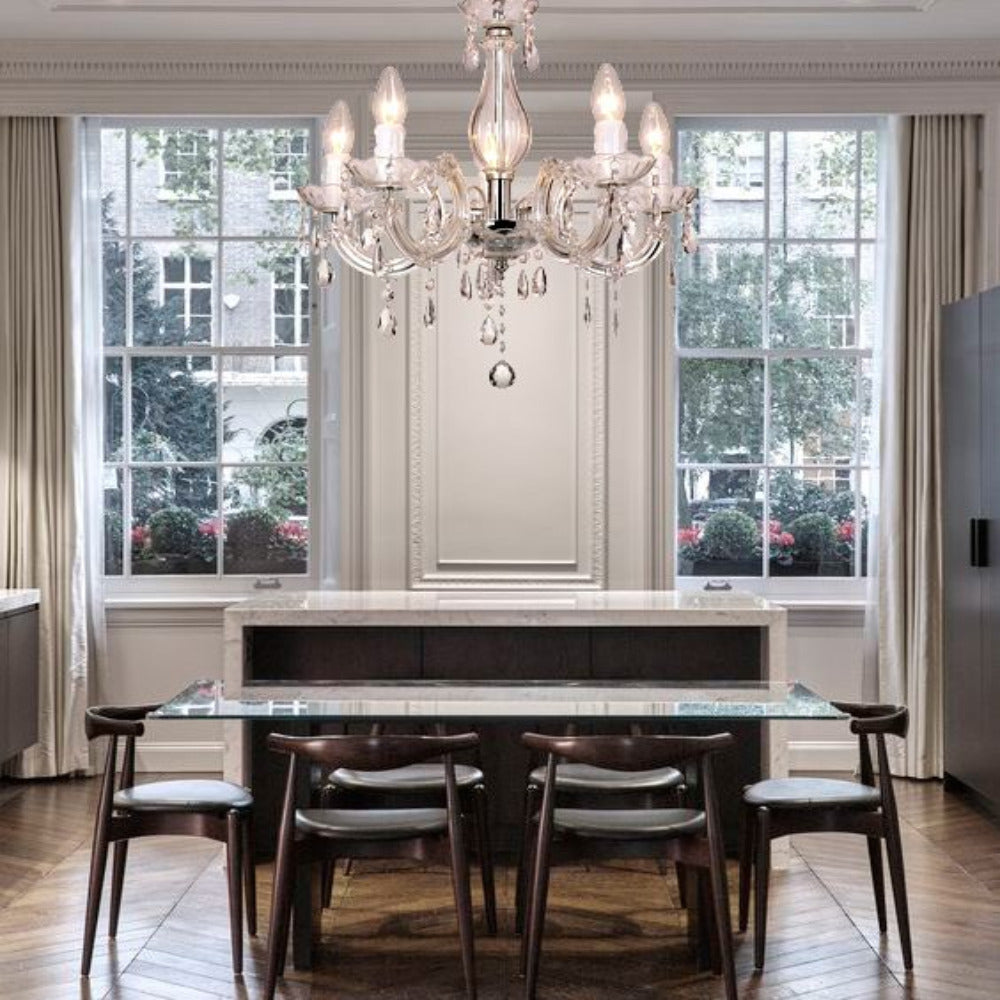 Buy Chandeliers Australia La Spezia 5-Light Acrylic Chandelier Light in Clear - LL002CH005C