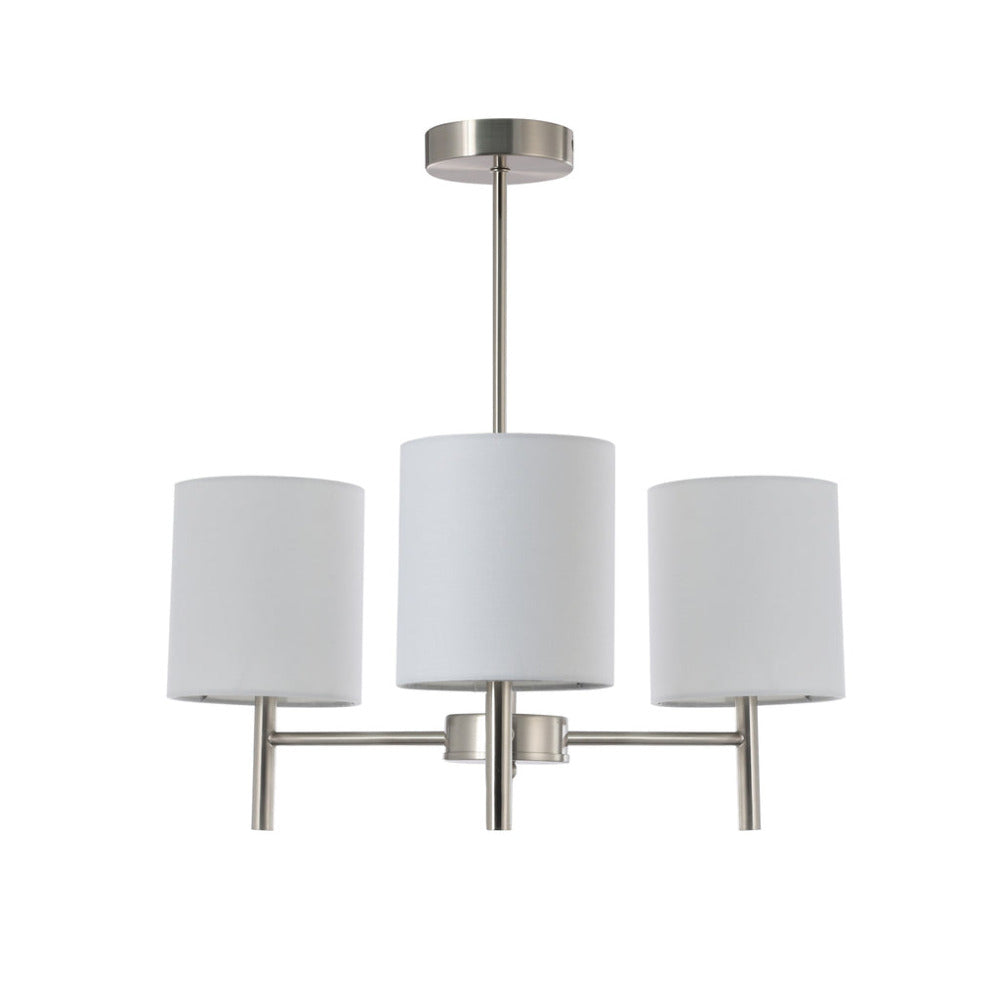 Buy Pendant Lights Australia Blanche 1 Light Pendant Satin Chrome & White - LL002CL099SC