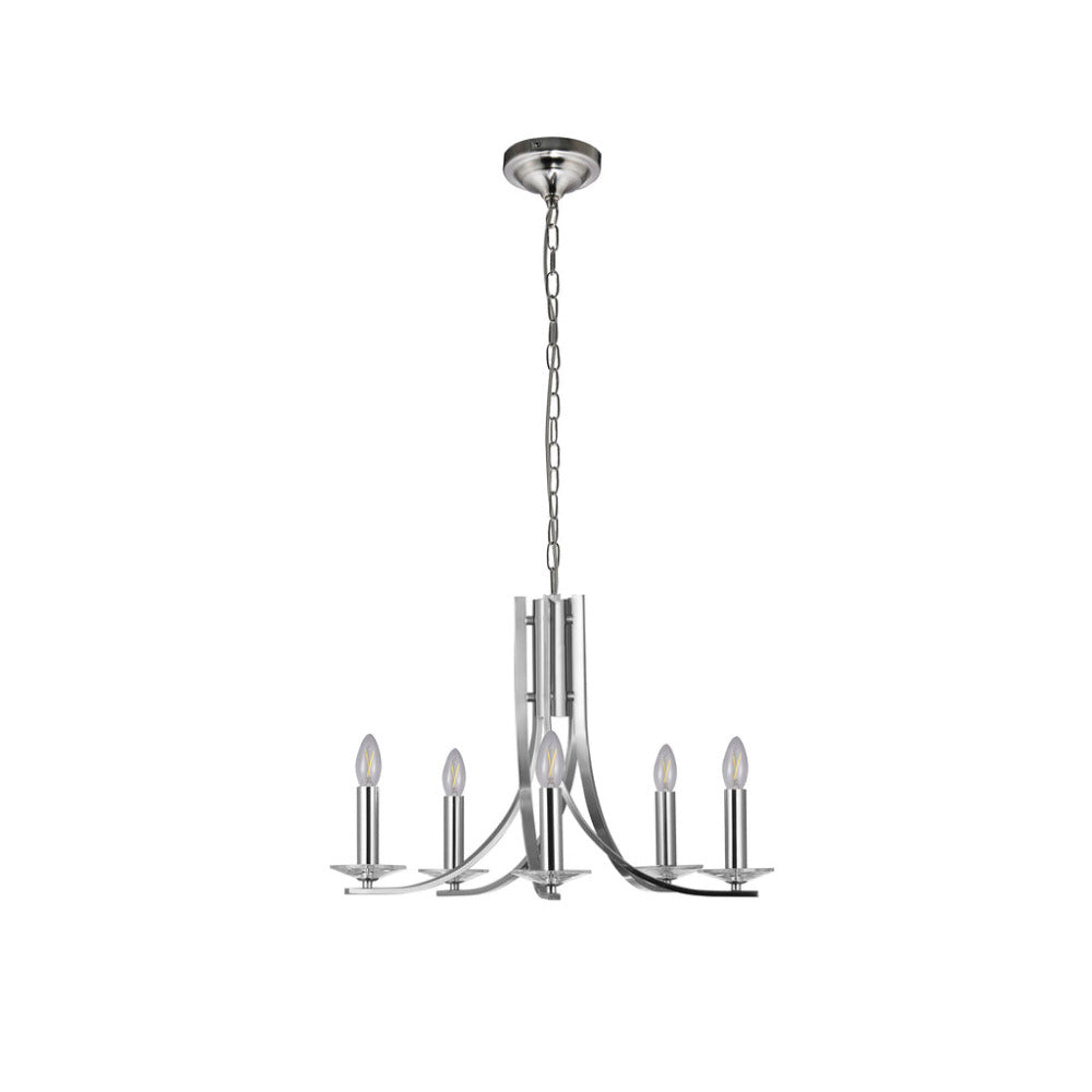 Buy Chandeliers Australia Corrine 5 Light Chandelier Stain Chrome - LL002CH096SC