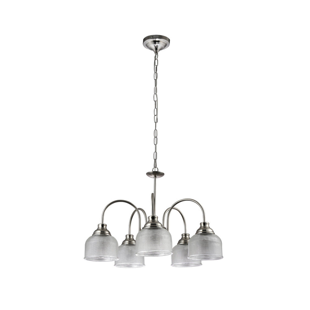 Buy Chandeliers Australia Aviva 5 Lights Large Chandelier Light Satin Chrome - LL002CH102L