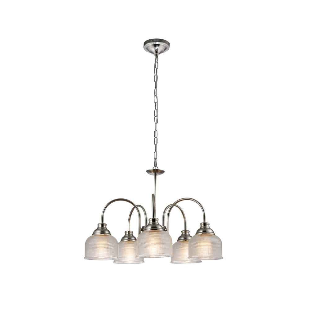 Buy Chandeliers Australia Aviva 5 Lights Large Chandelier Light Satin Chrome - LL002CH102L
