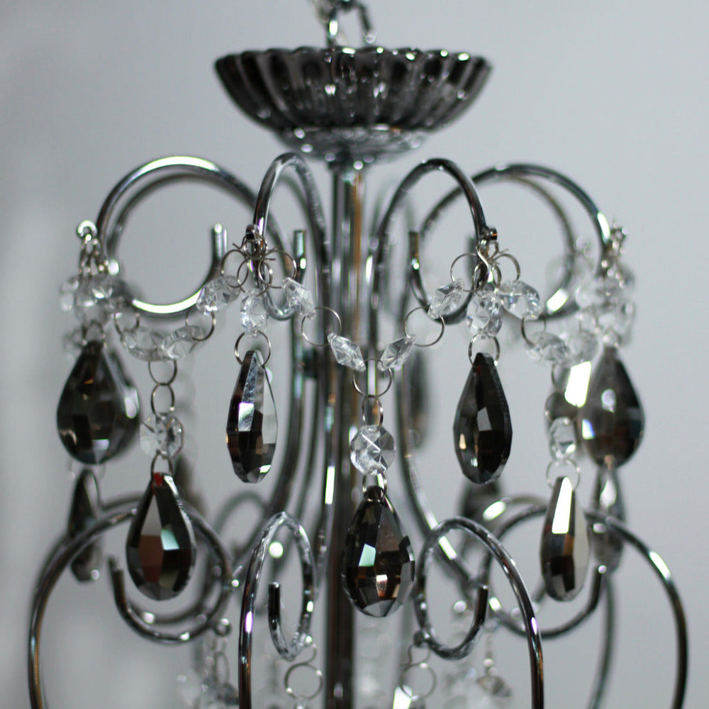 Buy Chandeliers Australia Rovert 8 Light Large Chandelier Chrome & Smoke - LL002CH109L
