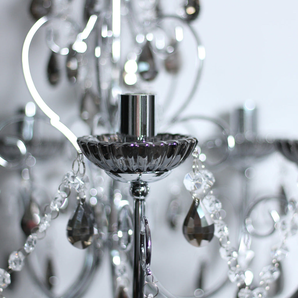 Buy Chandeliers Australia Rovert 8 Light Large Chandelier Chrome & Smoke - LL002CH109L