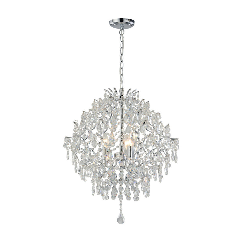 Buy Chandeliers Australia Baroque 3 Light Large Chandelier Chrome & Clear - LL002CH113L