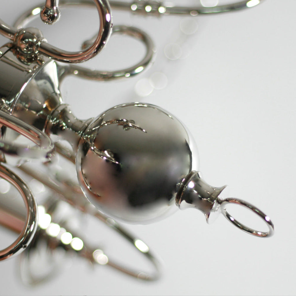 Buy Chandeliers Australia Ganeed Rustic 5 Light Small Chandelier Polished Nickel - LL002CH115S