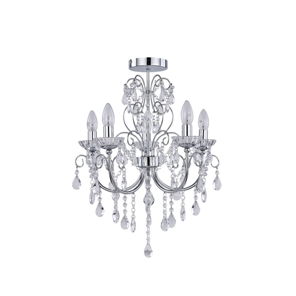 Buy Chandeliers Australia Renaissance 5 Light Large Chandelier Chrome - LL002CH116L