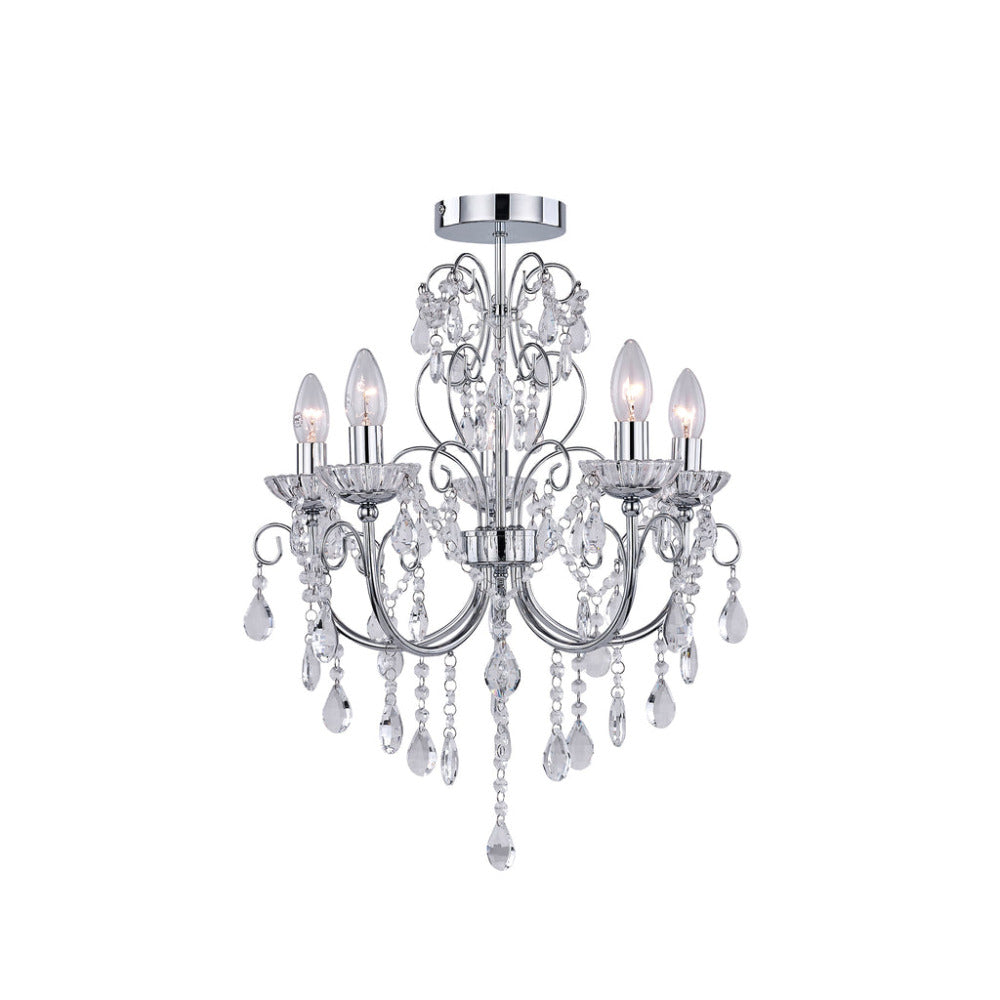 Buy Chandeliers Australia Renaissance 5 Light Large Chandelier Chrome - LL002CH116L