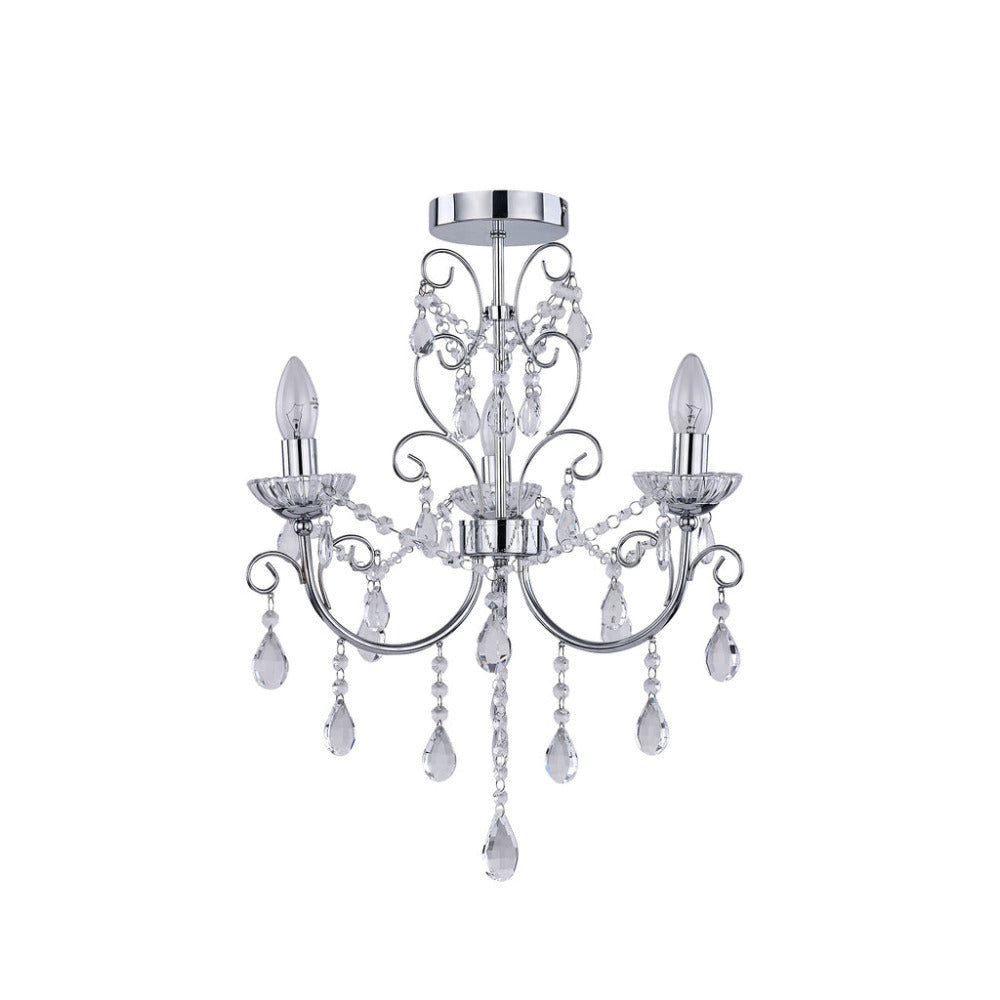 Buy Chandeliers Australia Renaissance 3 Light Small Chandelier Chrome - LL002CH116S