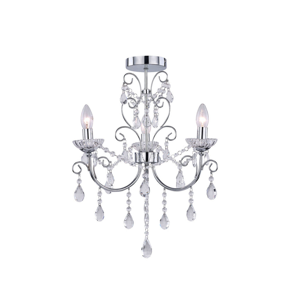 Buy Chandeliers Australia Renaissance 3 Light Small Chandelier Chrome - LL002CH116S