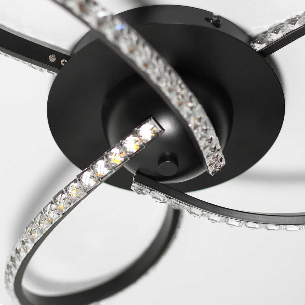 Buy Flush Mount Lights Australia Irie Dimmable 3 Lights LED Ceiling Light - Black - LL002CL011B