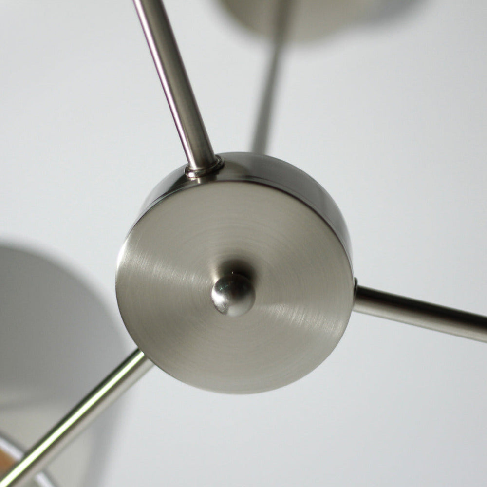 Buy Pendant Lights Australia Blanche 1 Light Pendant Satin Chrome & White - LL002CL099SC