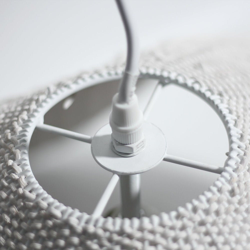 Buy Pendant Lights Australia Adaya Rattan Pendant Light - White - LL002PL076W