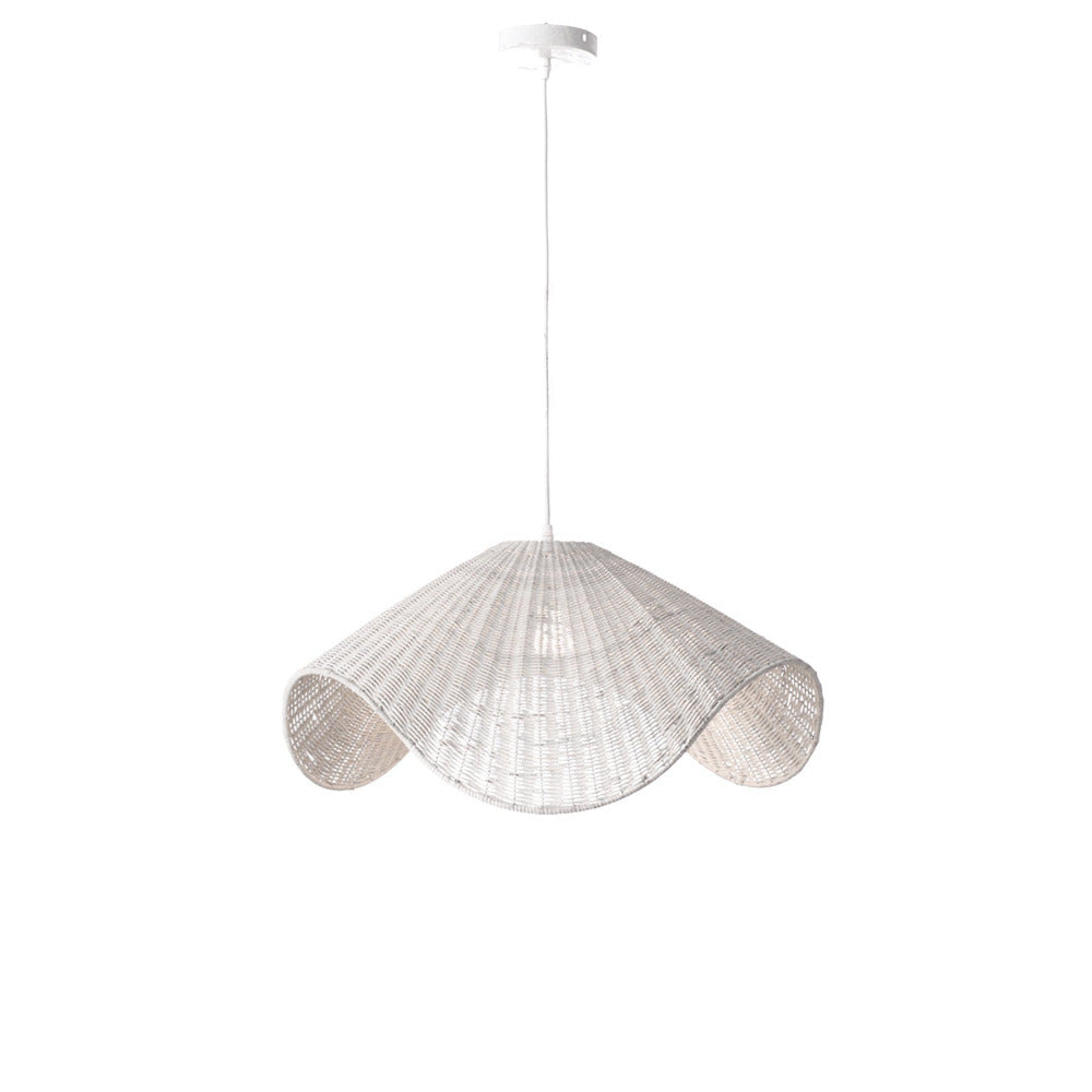 Adaya Rattan Pendant Light - White - LL002PL076W