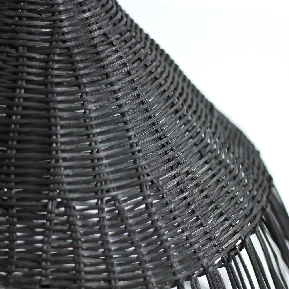 Buy Pendant Lights Australia Shanen Rattan Pendant Light - Black - LL002PL077B