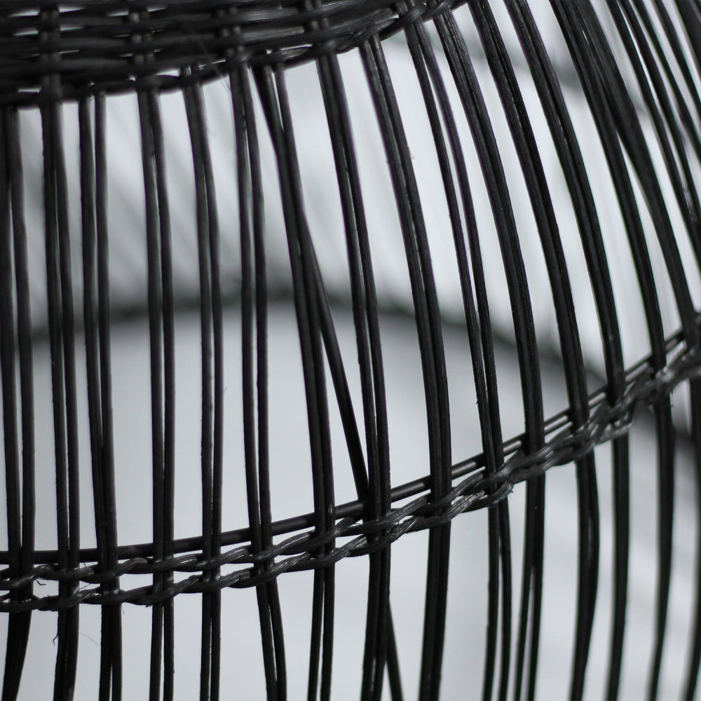Buy Pendant Lights Australia Shanen Rattan Pendant Light - Black - LL002PL077B
