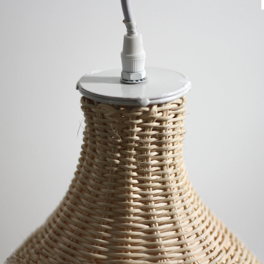 Buy Pendant Lights Australia Shanen Rattan Pendant Light - White - LL002PL077W