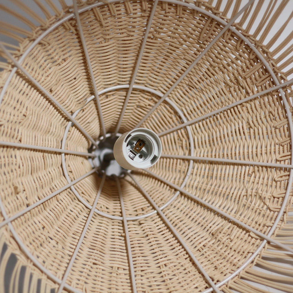 Buy Pendant Lights Australia Shanen Rattan Pendant Light - White - LL002PL077W