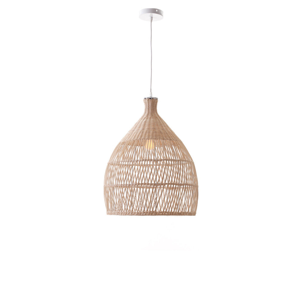 Shanen Rattan Pendant Light - White - LL002PL077W