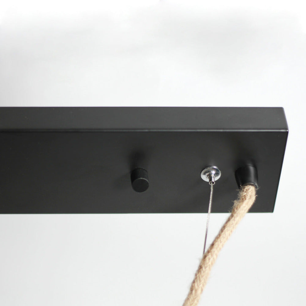 Buy Island Pendant Lights Australia Lea 5 Light Pendant Black & Natural - LL002PL094