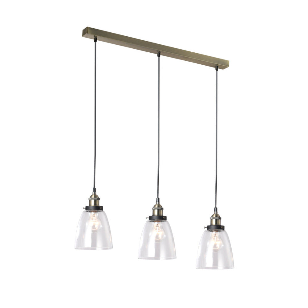 Buy Island Pendant Lights Australia Rosa 3 Light Pendant Antique Brass - LL002PL106